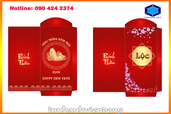Print cheap red envelope in Ha Noi